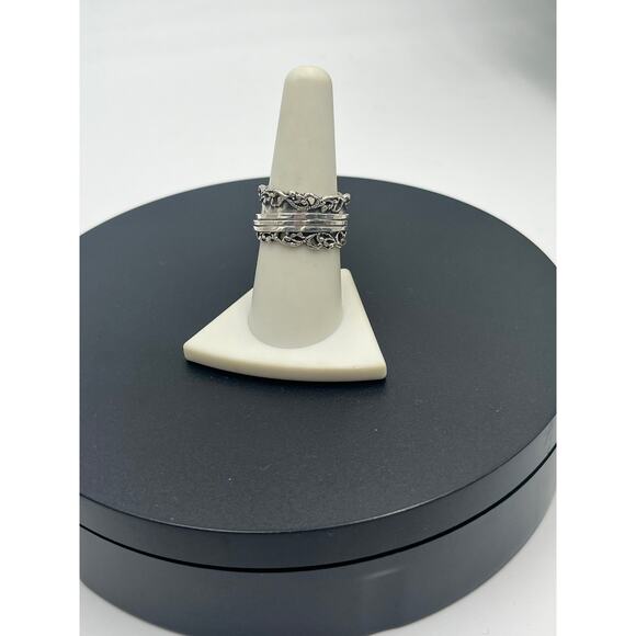 Paz Israel Sterling Silver 
Lace Scroll Design Anxiety Fidget Spinner Ring 8.5 - Picture 2 of 10